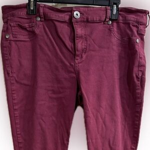 Maurices Women's Dark Red Skinny Jeans